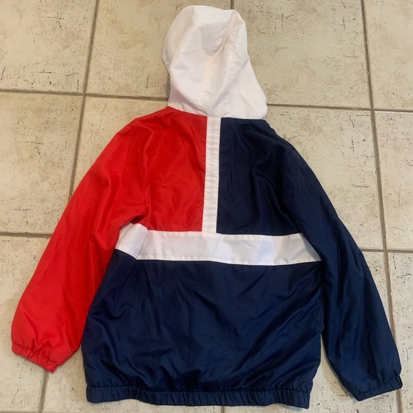 FILA Red White Blue Colorblock Anorak Pullover Windbreaker Jacket M - Picture 5 of 6